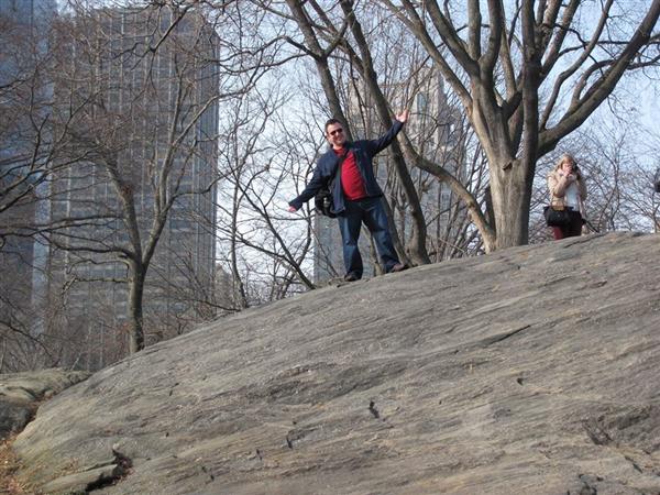 Mr. may standing on the manhattan schist